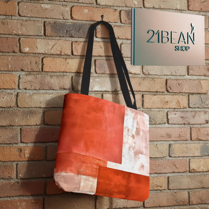 Abstract Print Tote Bag -   Abstract Orange