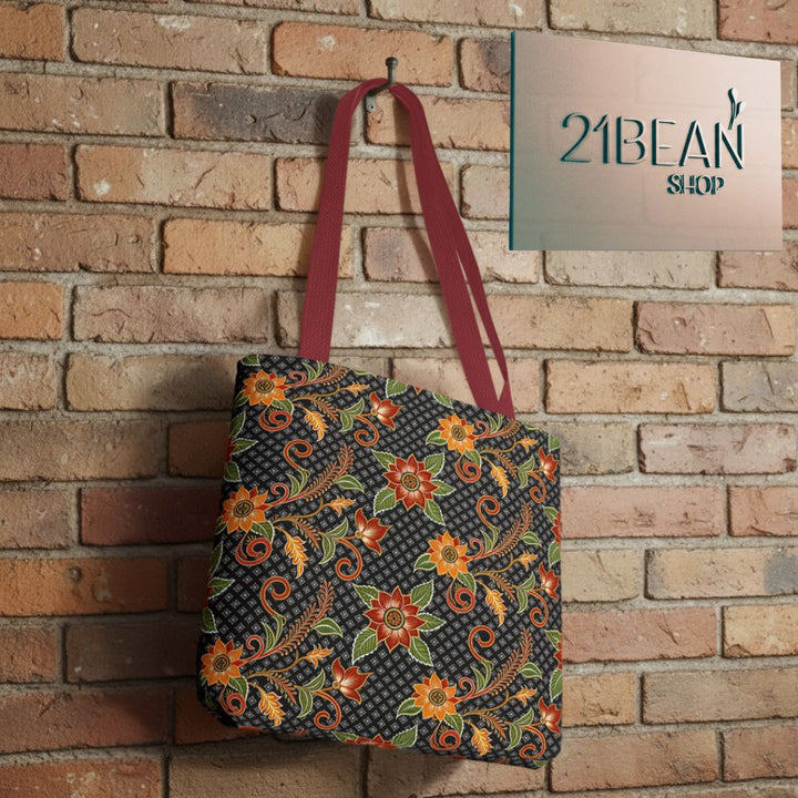 Batik Print Tote Bag -  Batik Flower 3