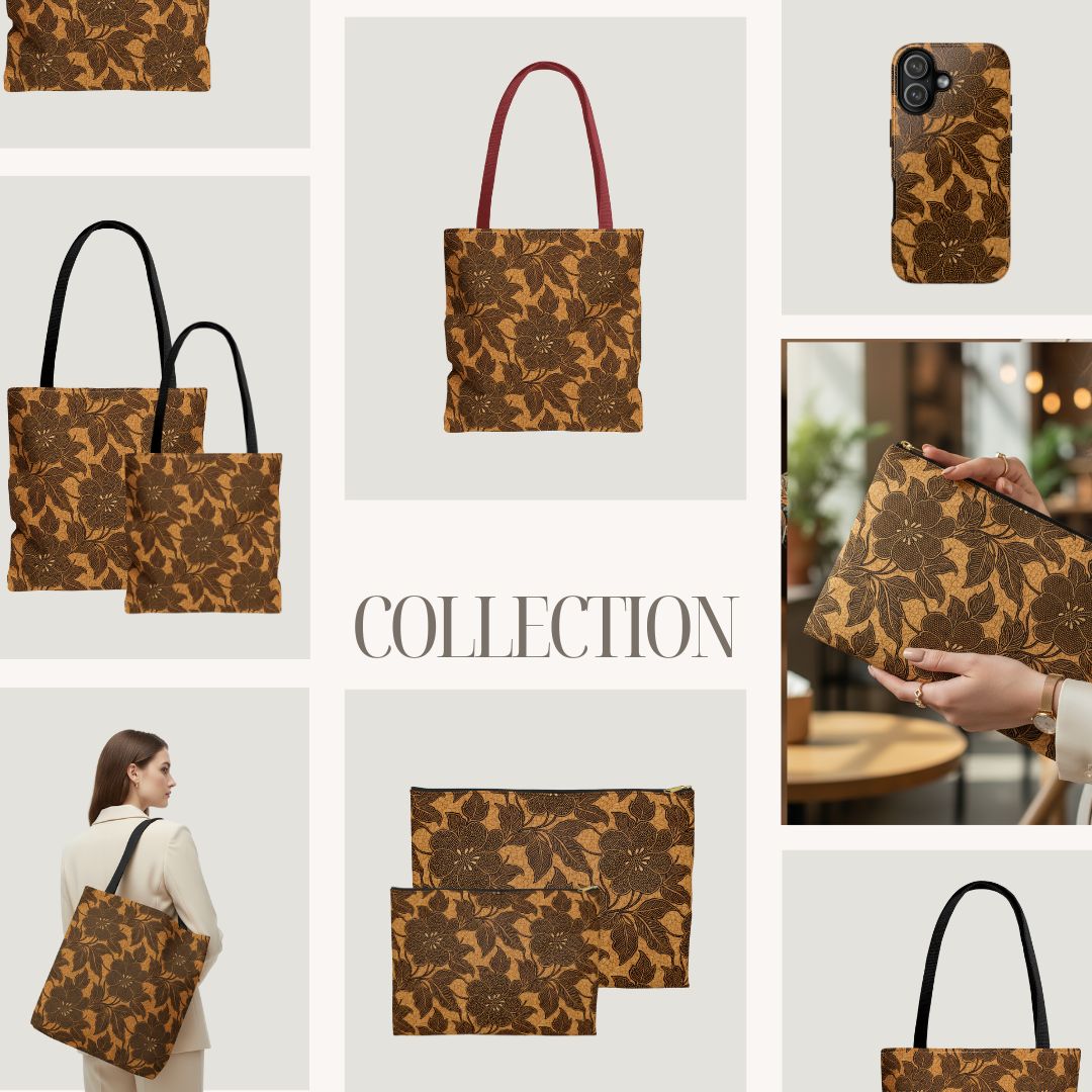 Batik Print Makeup And Accessory Pouch -  Traditional Pattern 9