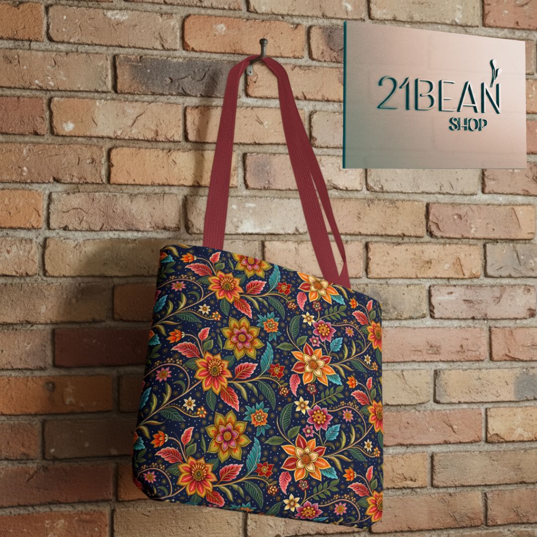 Batik Print Tote Bag -  Batik Flower 10