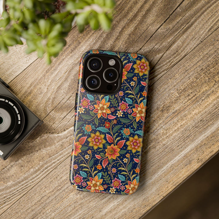 Modern Batik Pattern Tough Phone Cases Personalizable - Flower 10