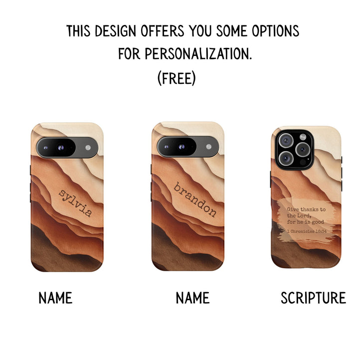 Personalized Tough Phone Case Abstract Warm Tones