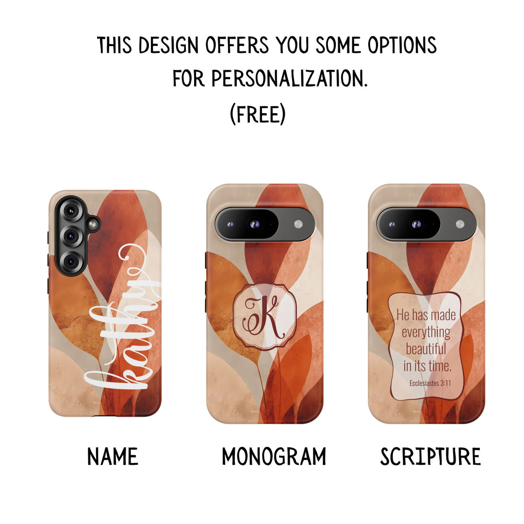 Personalized Tough Phone Case - Fall Floral