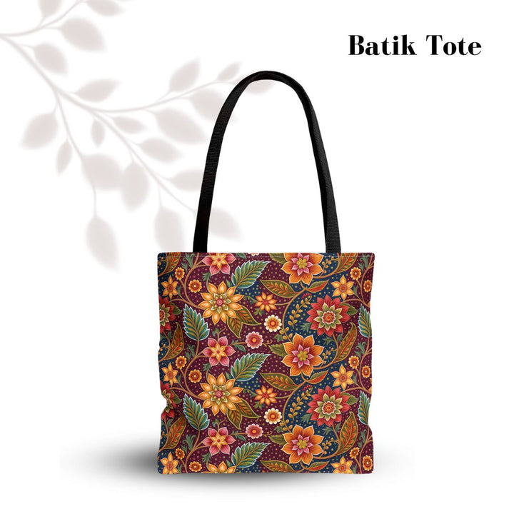 Batik Print Tote Bag -  Batik Flower 14
