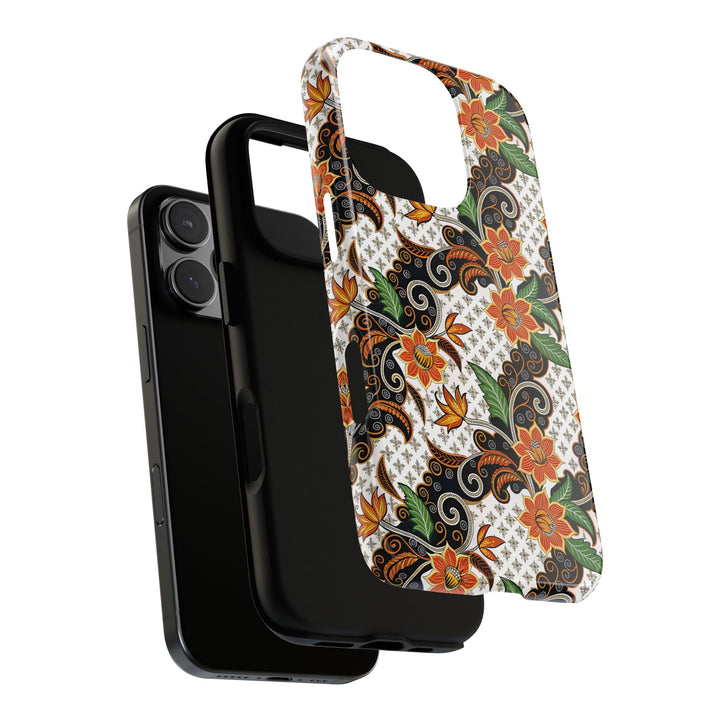 Modern Batik Pattern Tough Phone Cases Personalizable - Flower 2