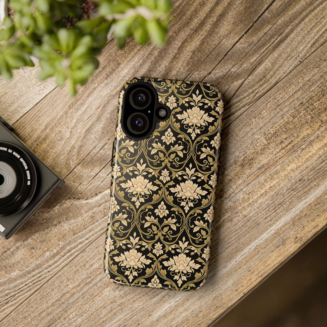 Traditional Batik Pattern Tough Phone Cases Personalizable - Neutral Grid