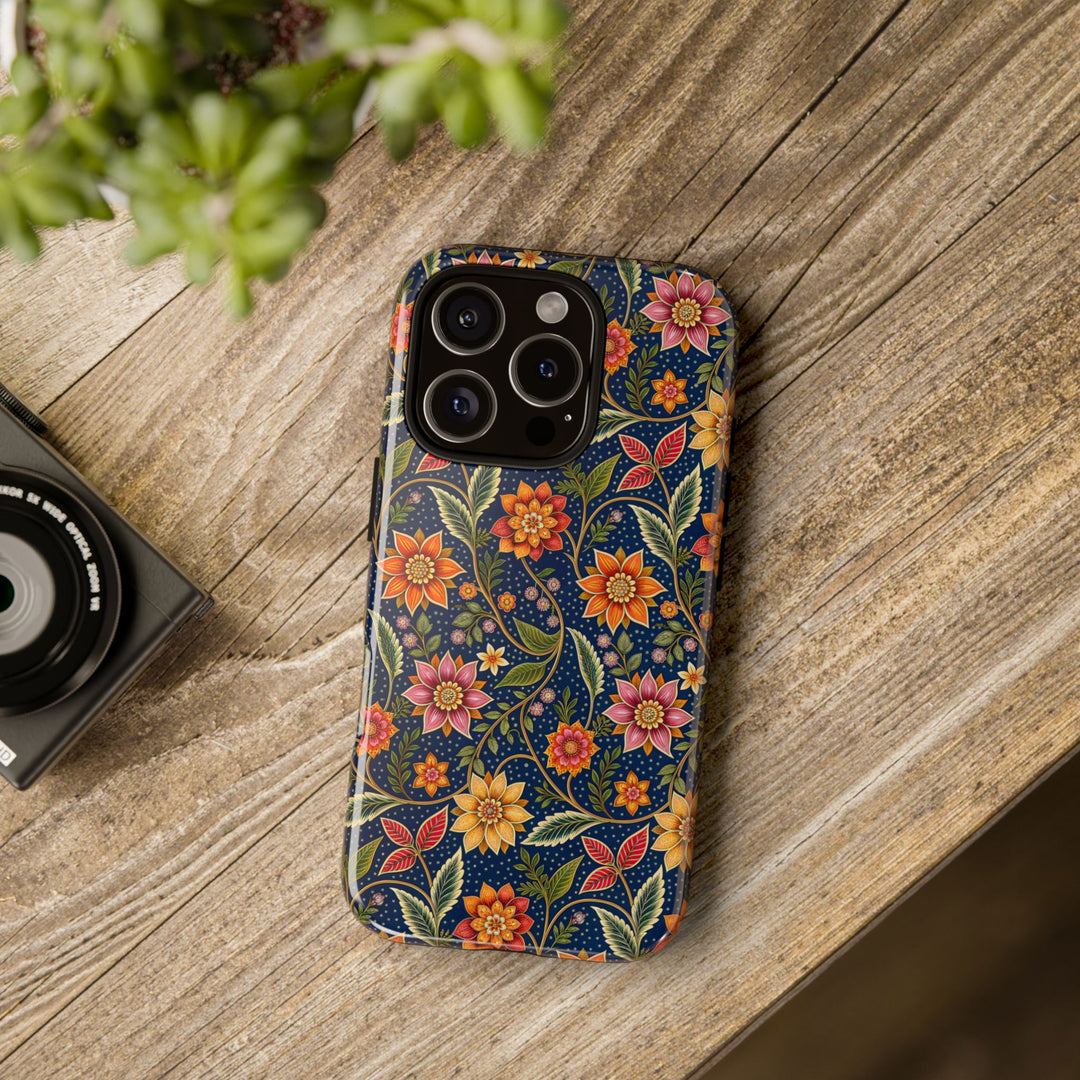 Modern Batik Pattern Tough Phone Cases Personalizable - Flower 7