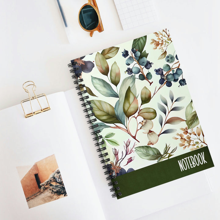 Botanical Spring Meadow Spiral Notebook - Ruled Line