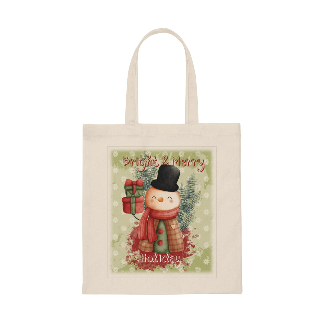 Bright And Merry Lightweight Canvas Tote Bag