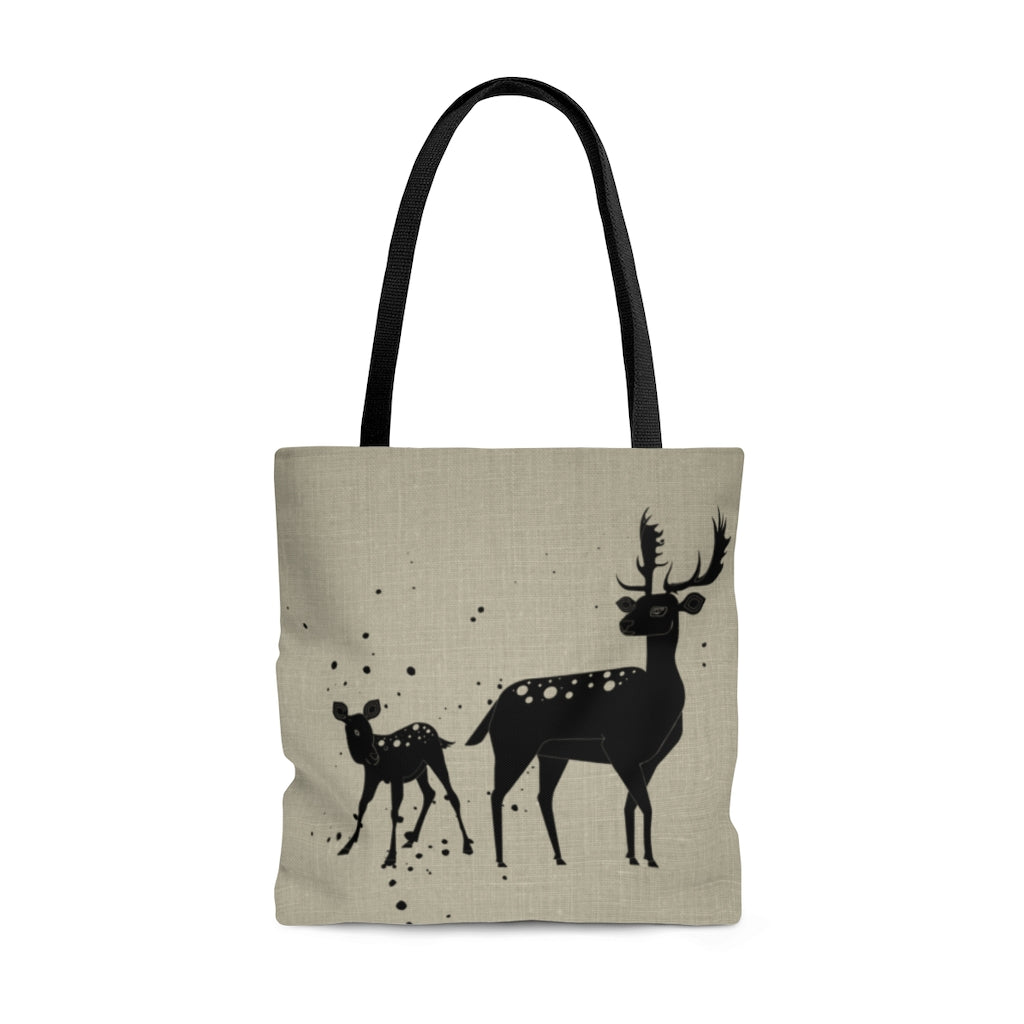 Deer Silhouette Holiday Tote Bag