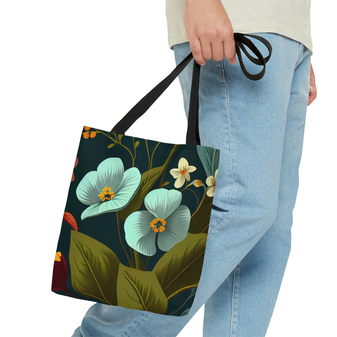 Blue Meadow Flower Tote Bag