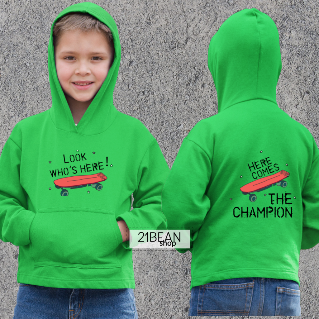 Here Comes The Champion Kids Heavy Hoodie