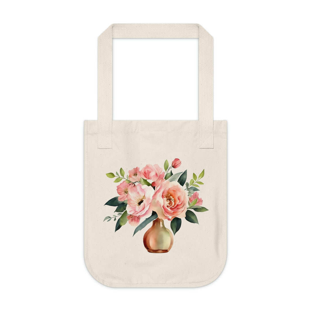 Blooming Blush In A Vase Organic Canvas Tote