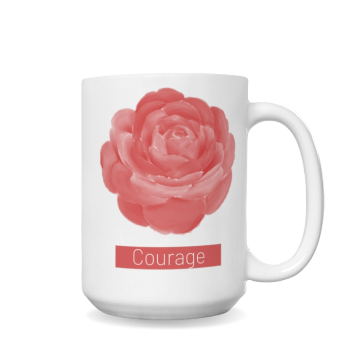 Courage Red Ceramic Mug
