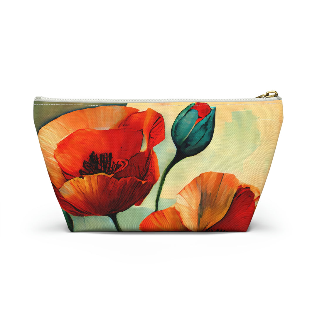 Blooming Poppies Colorful Cosmetic Pouch