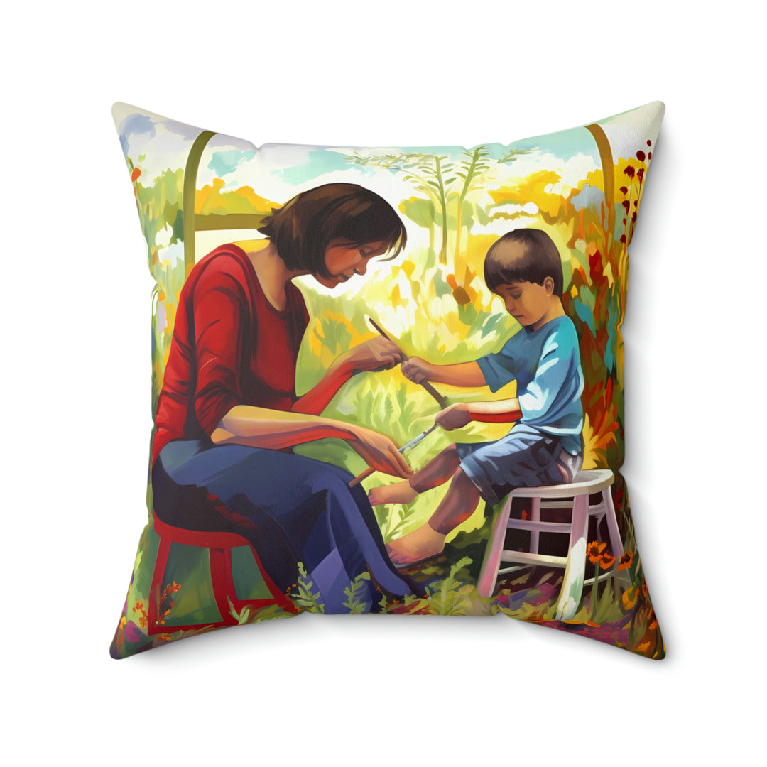 Grandma's Love Gardening Square Pillow