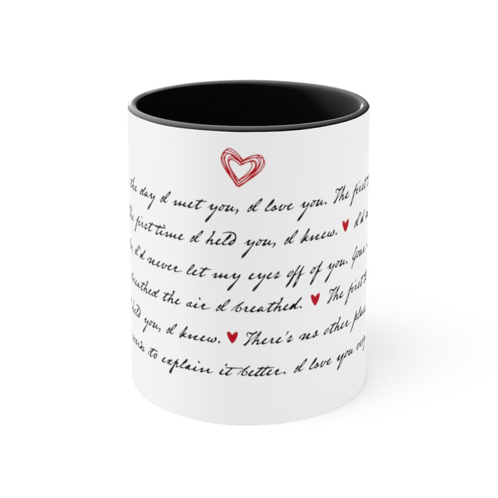 Mom's Love Letter Mug - In Black Ink