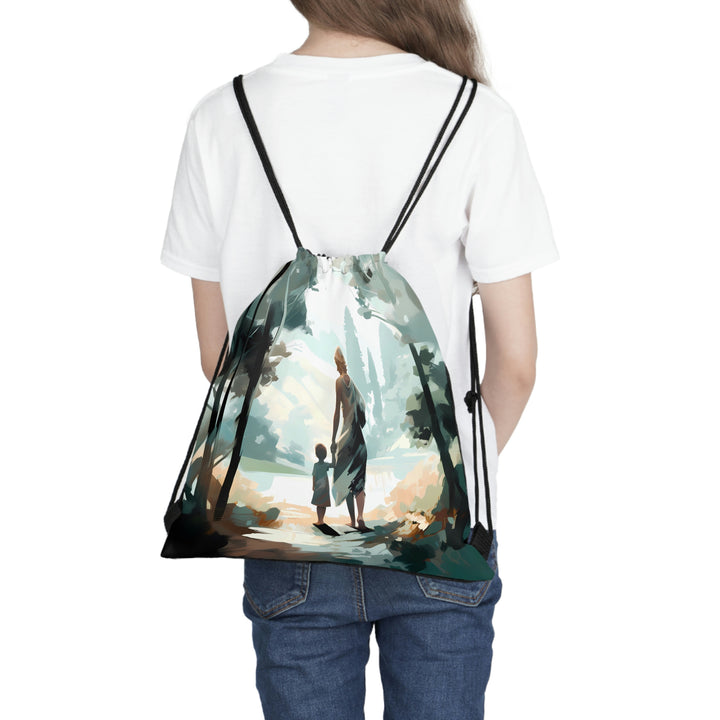 Mother You're The World Outdoor Drawstring Bag