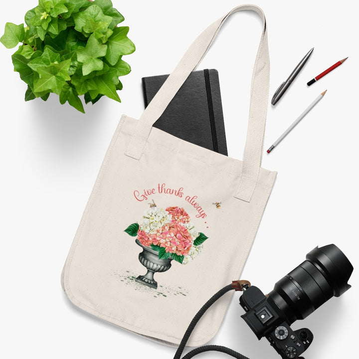 Give Thanks Always Organic Canvas Tote