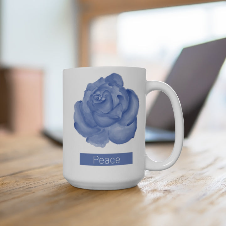 Peace Blue Ceramic Mug