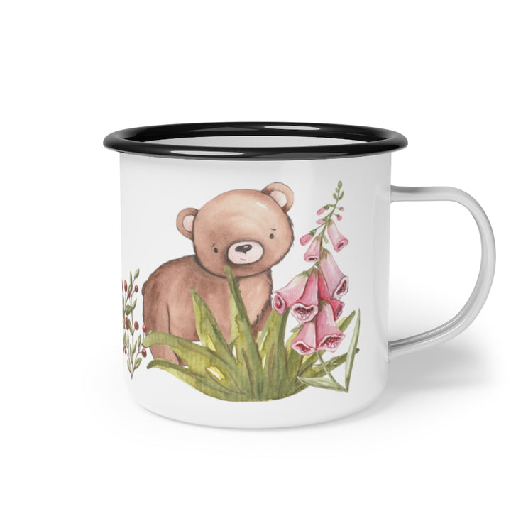 Adorable Bear Cub Enamel Cup