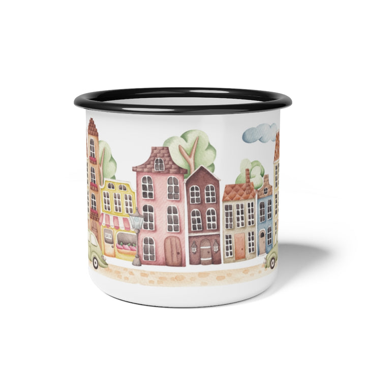 Around Town Enamel Cup