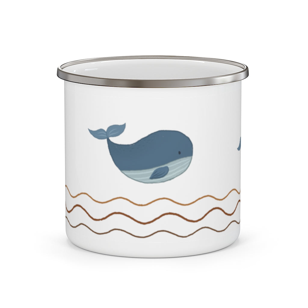 Blue Whale Enamel Mug