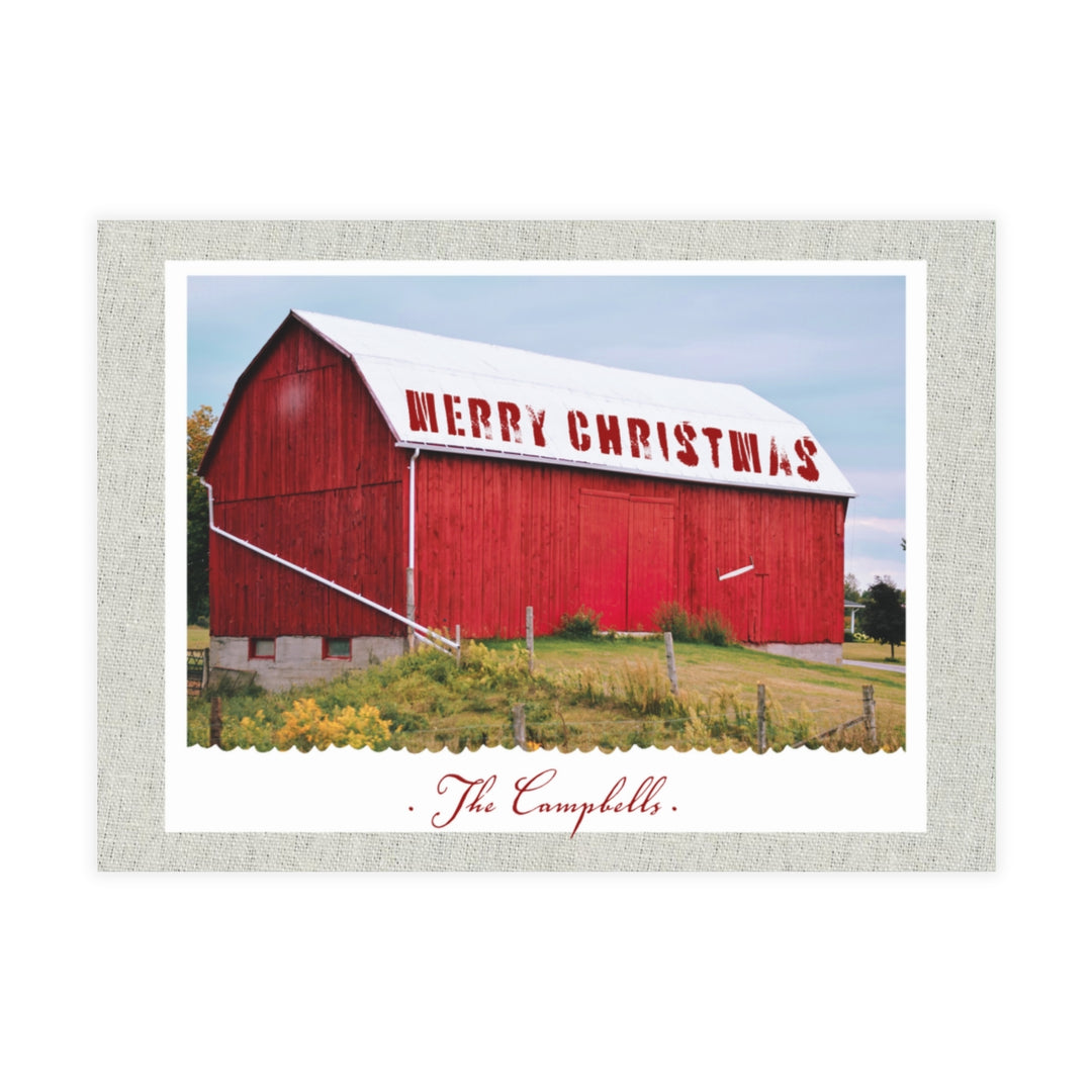 Christmas Red Barn Greeting Cards