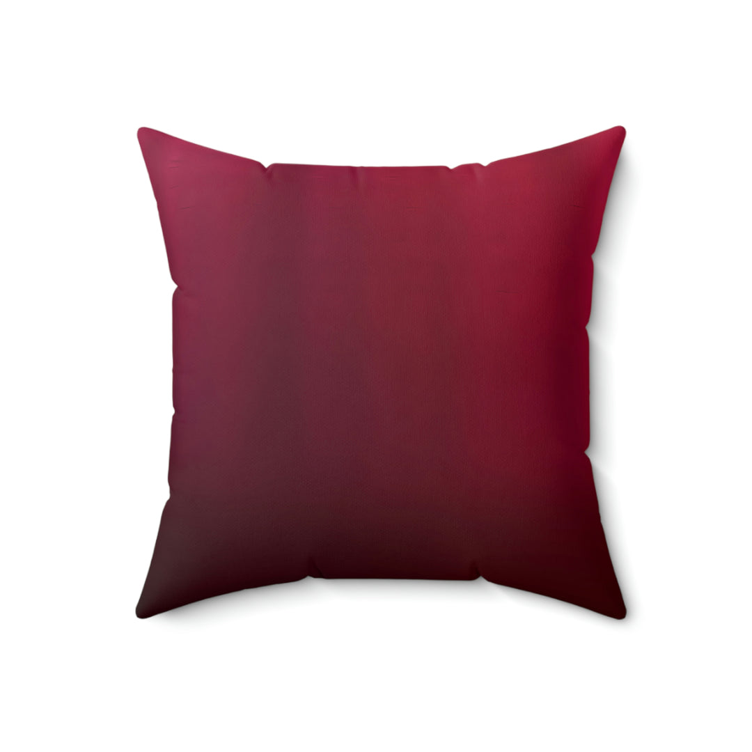 Rich Blooming Burgundy Flowers Garland Square Pillow