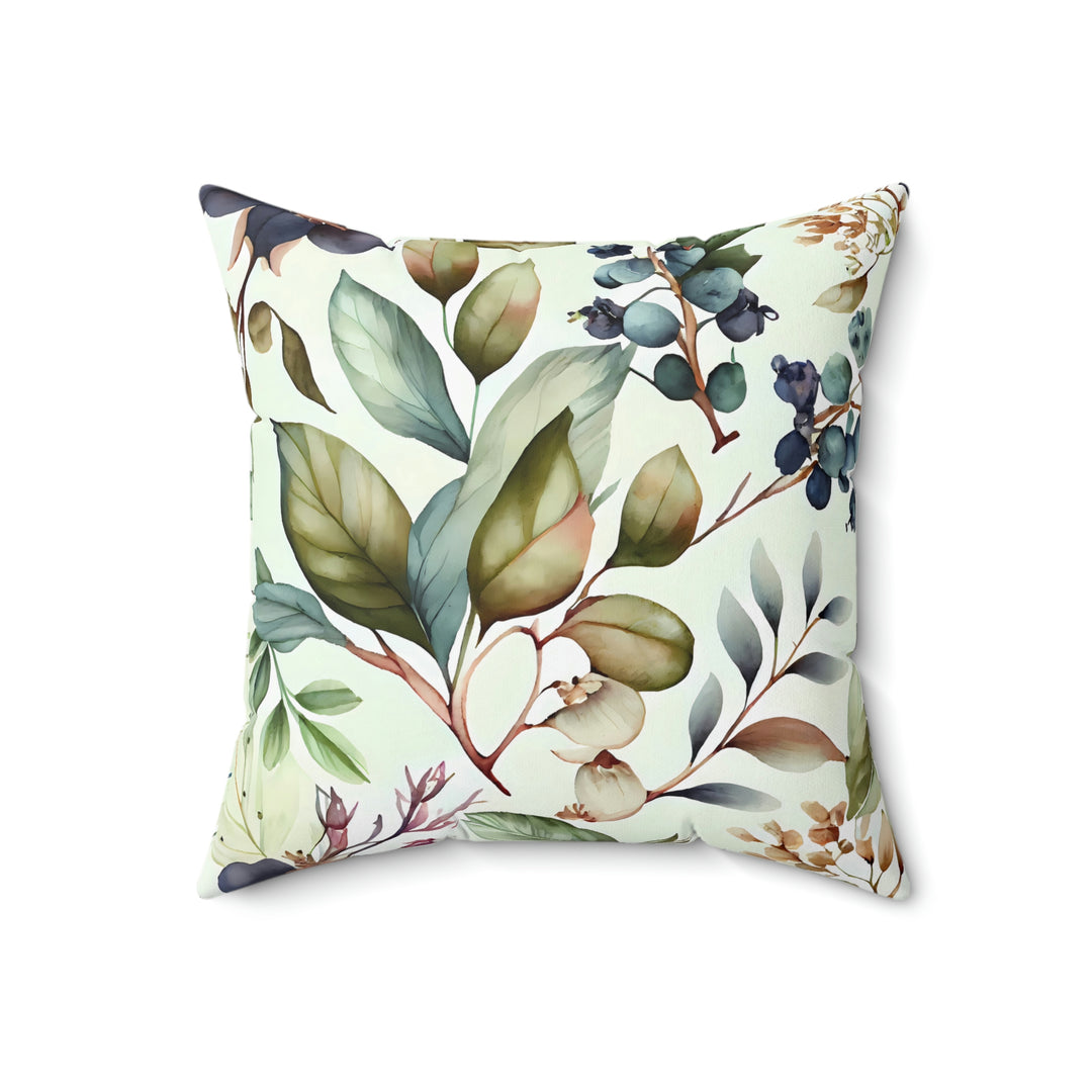 Botanical Spring Meadow  Square Pillow