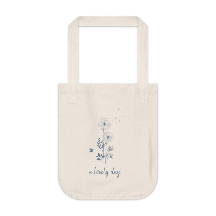 A Lovely Day Organic Canvas Tote - Blue