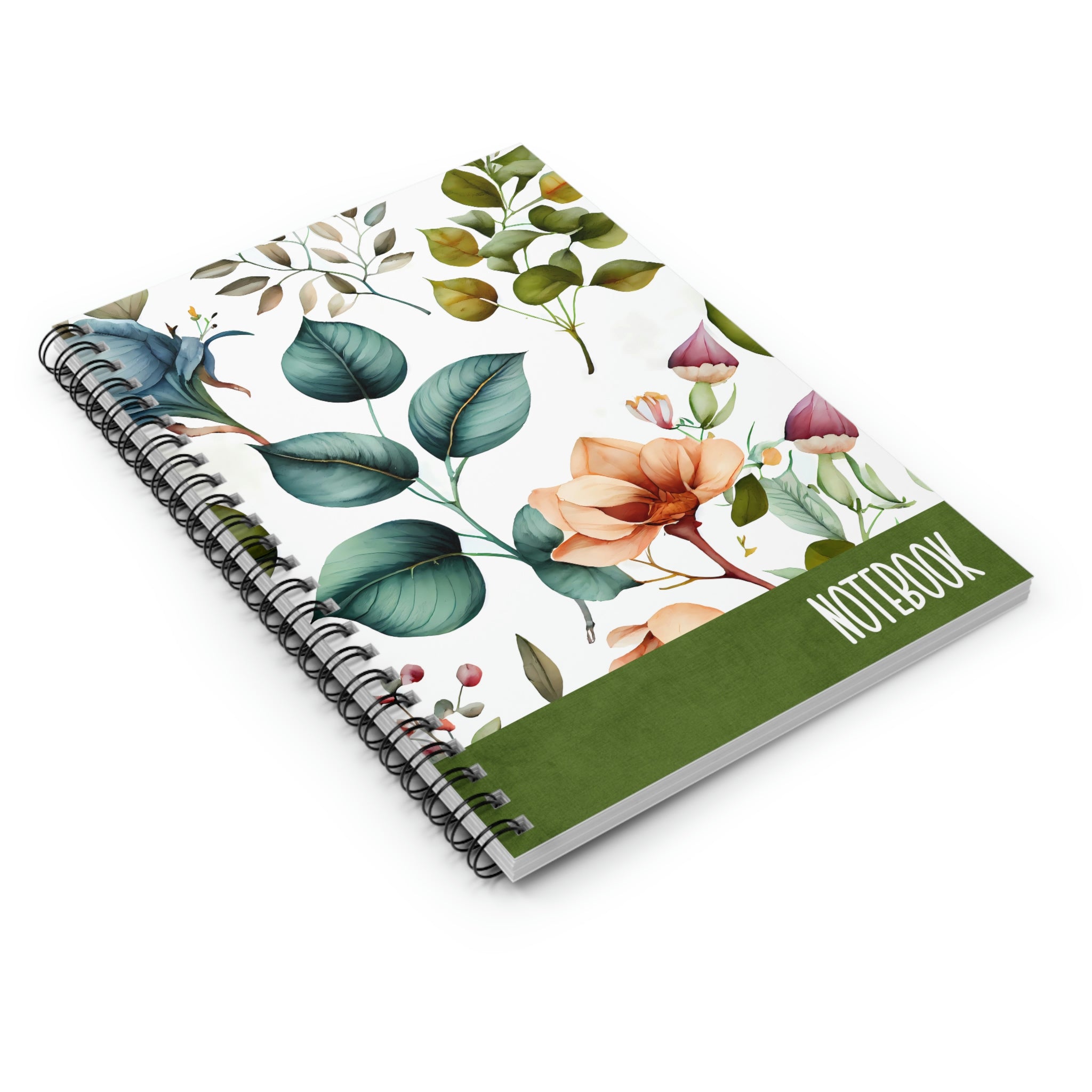 Botanical Spring Tiny Bloom Spiral Notebook - Ruled Line