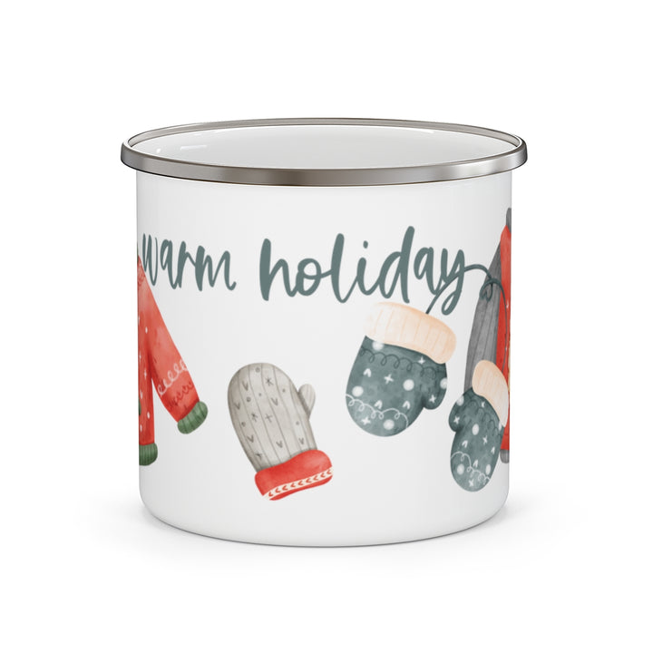 Warm Holiday Enamel Mug