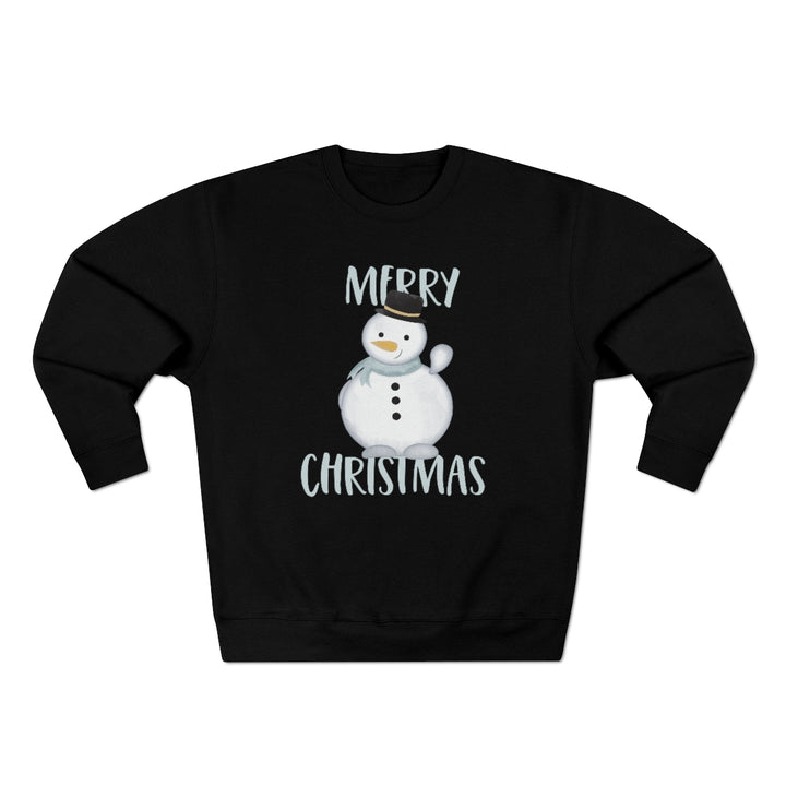 Merry Christmas Snowman Premium Crewneck Sweatshirt