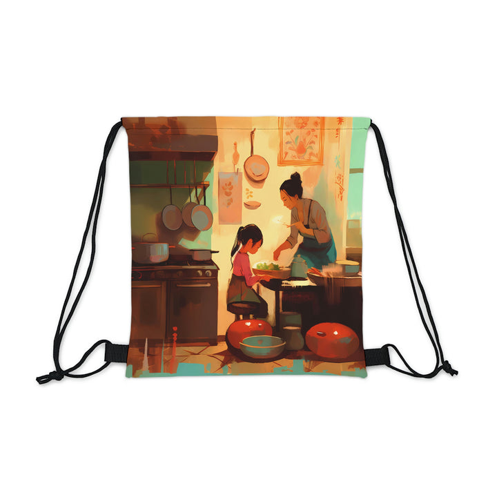 Mother's Love Is Unconditional Outdoor Drawstring Bag