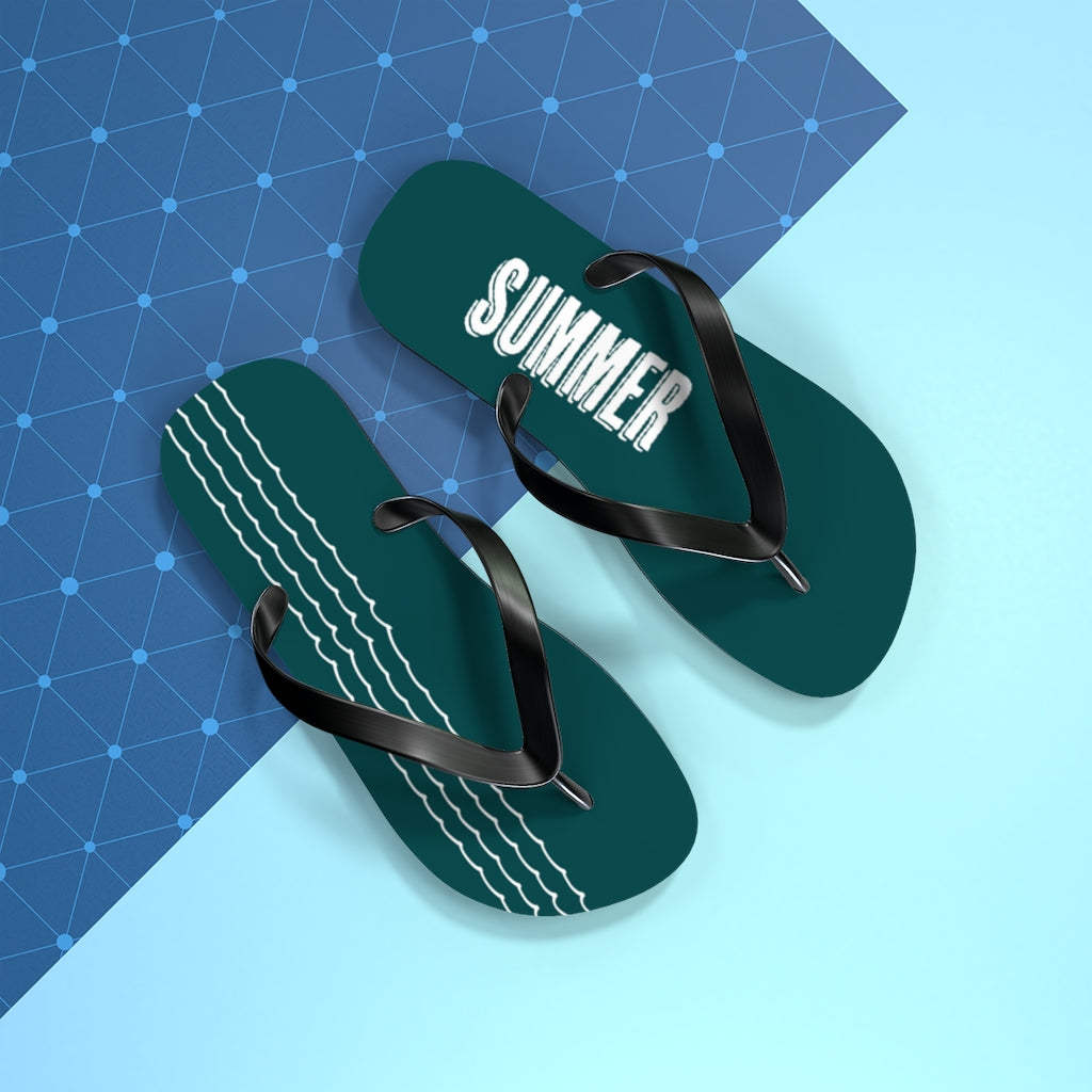 Summer-Green Flip Flops