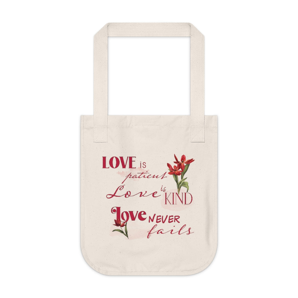 Love Is Kind Organic Canvas Tote