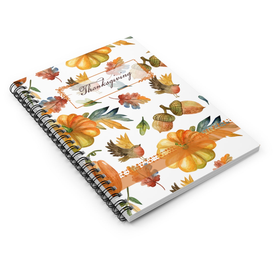 Thanksgiving Pumpkin Spiral Notebook