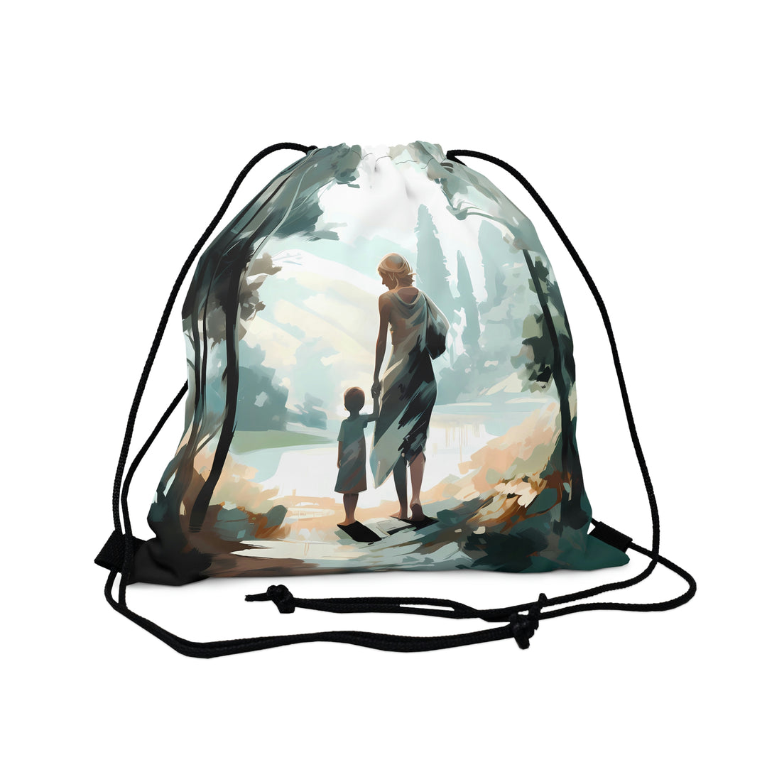 Mother You're The World Outdoor Drawstring Bag