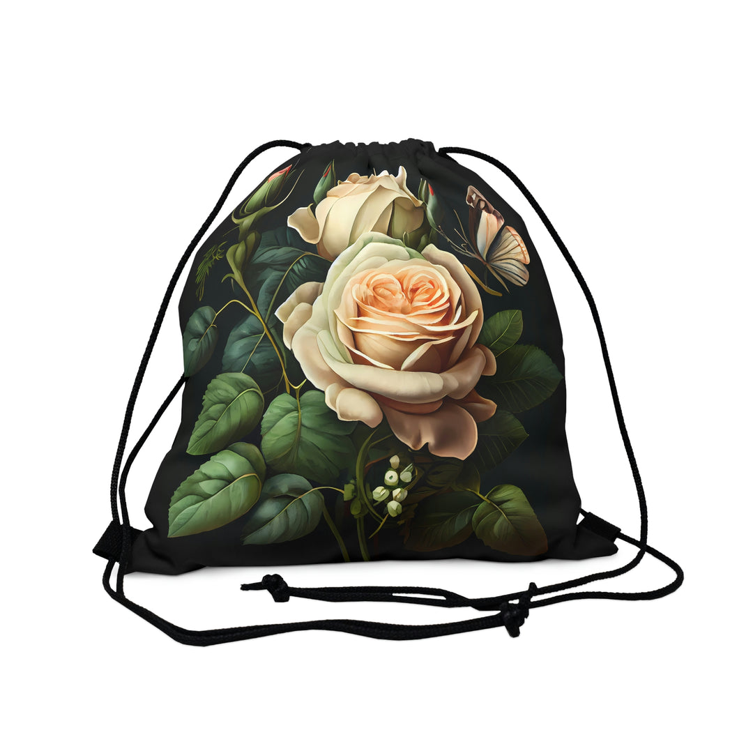 Mom's Everlasting Stem of Roses Outdoor Drawstring Bag