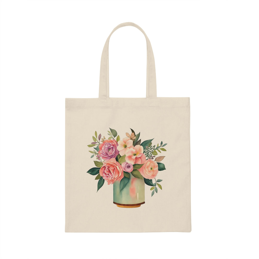 Rustic Blush Flowers Sage Vase Lightweight Canvas Tote Bag