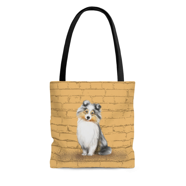 Collie In The City Tote Bag