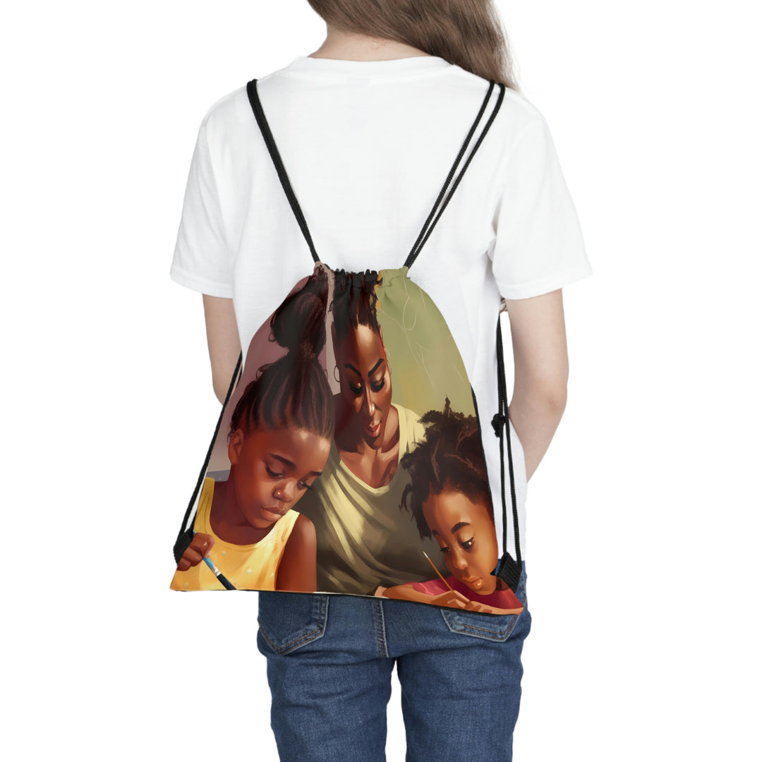 Mother's Love For Their Children Outdoor Drawstring Bag