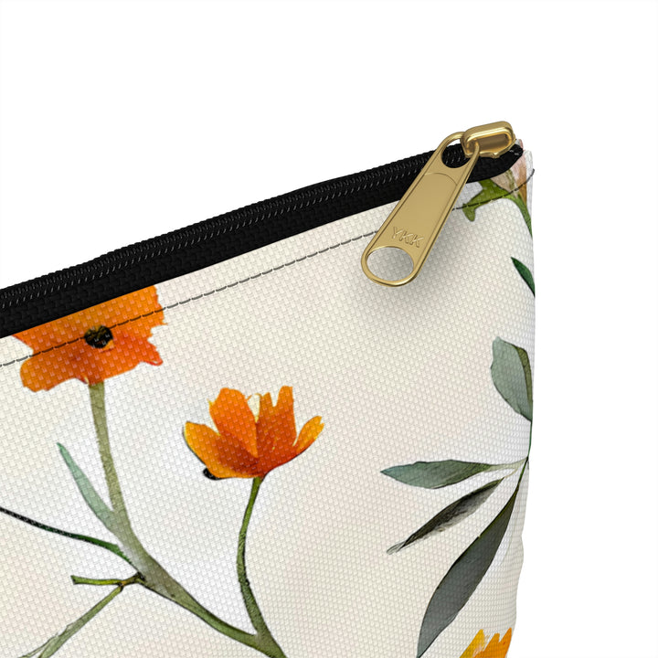 Happy Spring Flower Accessory Pouch
