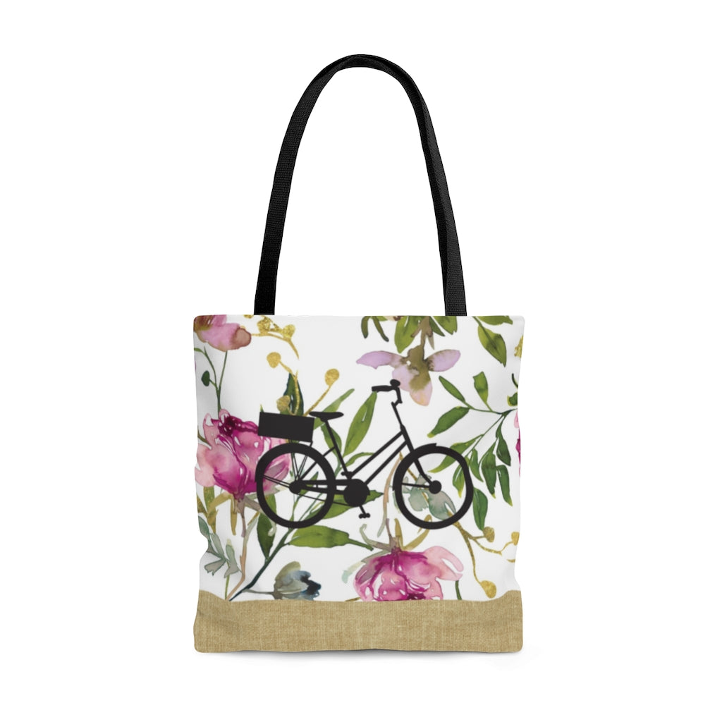 Spring Garden Bicycle Tote Bag