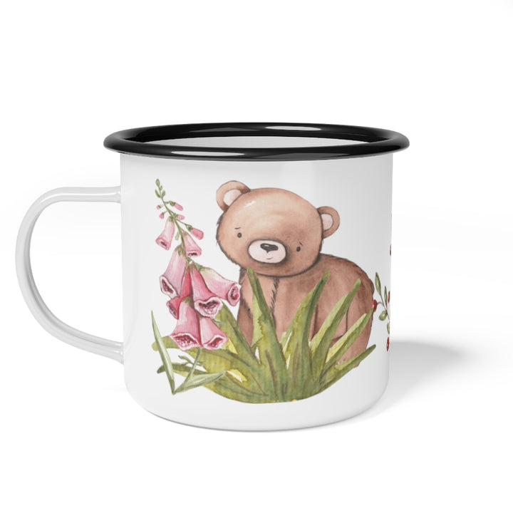 Adorable Bear Cub Enamel Cup