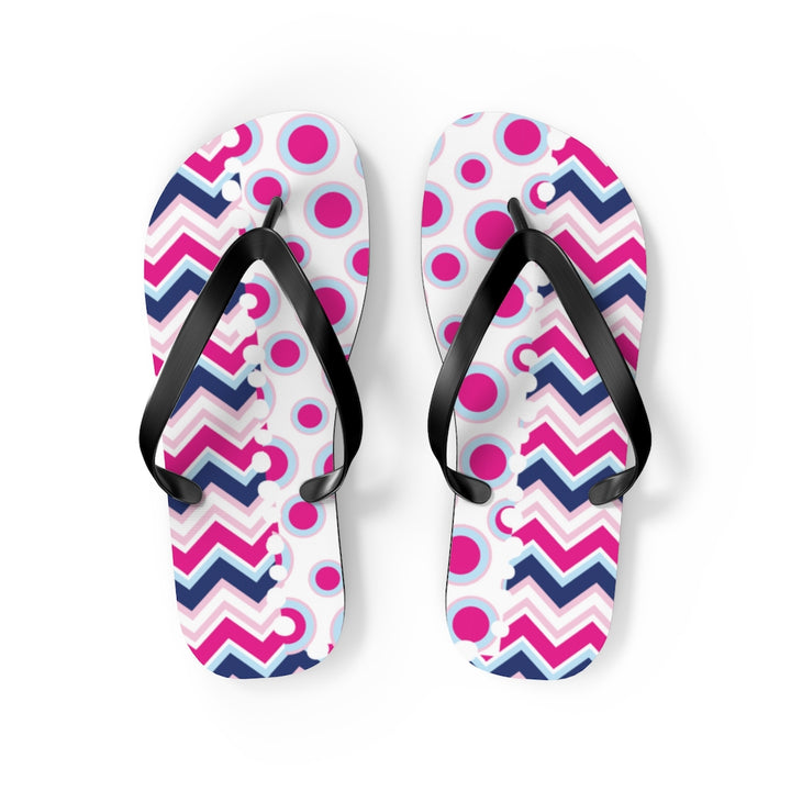 Fun Pink Dots Flip Flops