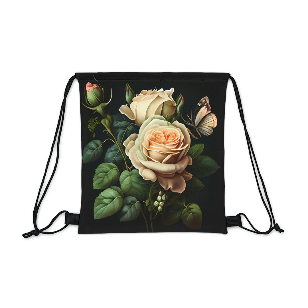 Mom's Everlasting Stem of Roses Outdoor Drawstring Bag