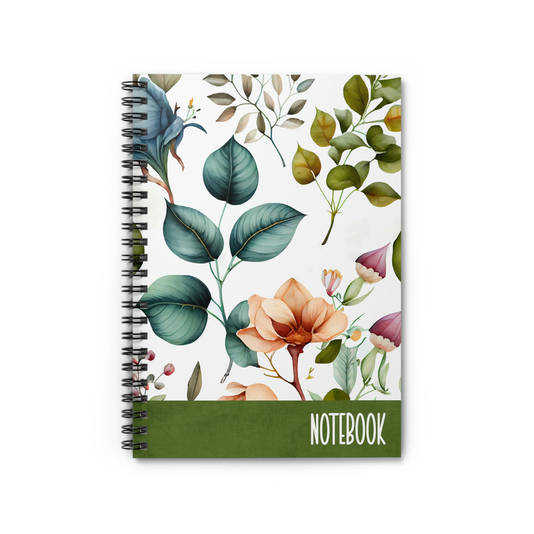 Botanical Spring Tiny Bloom Spiral Notebook - Ruled Line
