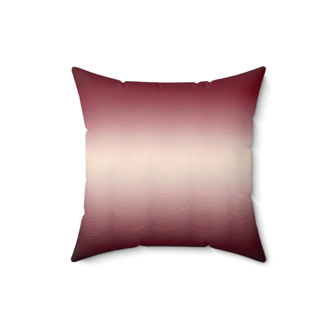 Rich Bold Blooming Burgundy Flowers Square Pillow